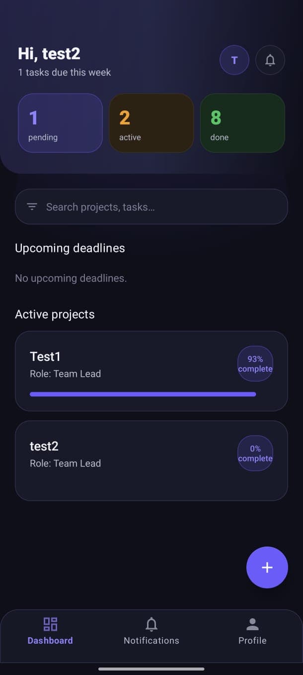 Hwixel — Android app for university group-project management