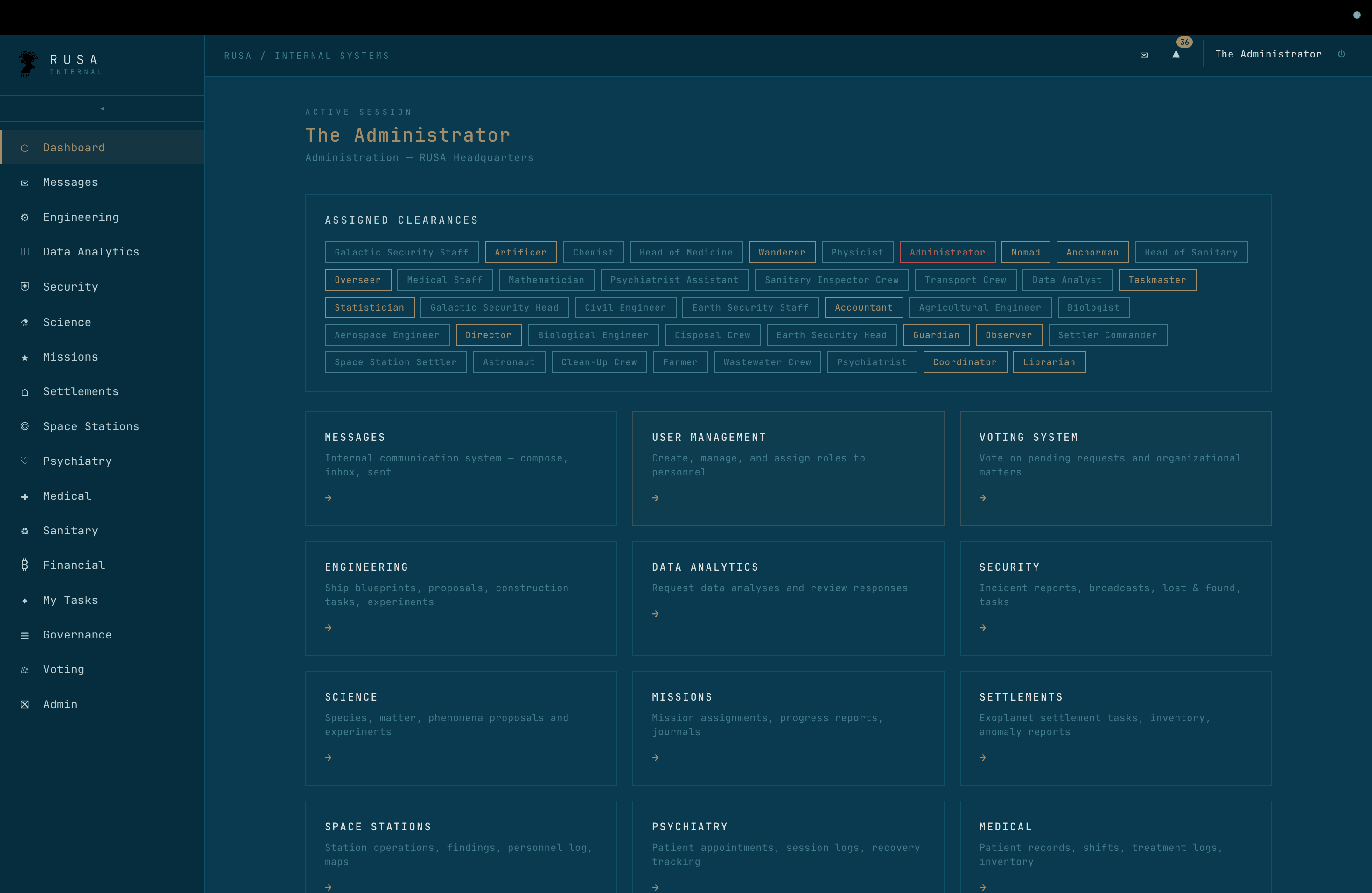 RUSA Internal — Cross-platform desktop management system